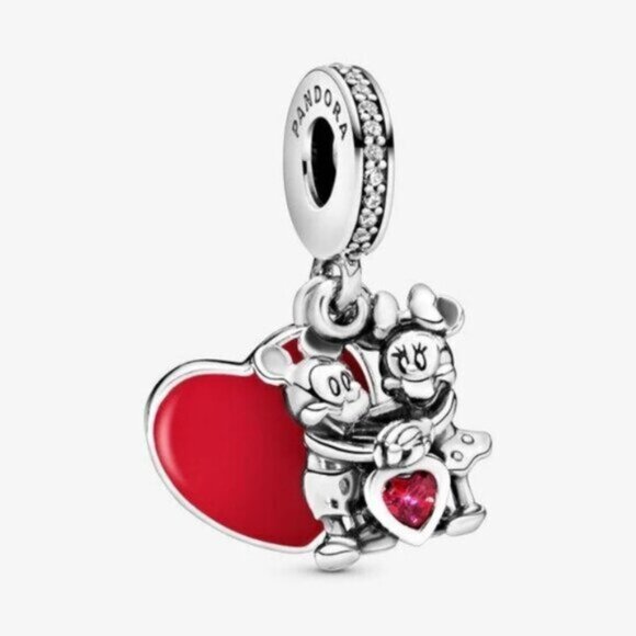 Disney Mickey & Minnie Mouse Love Dangle - Picture 1 of 5